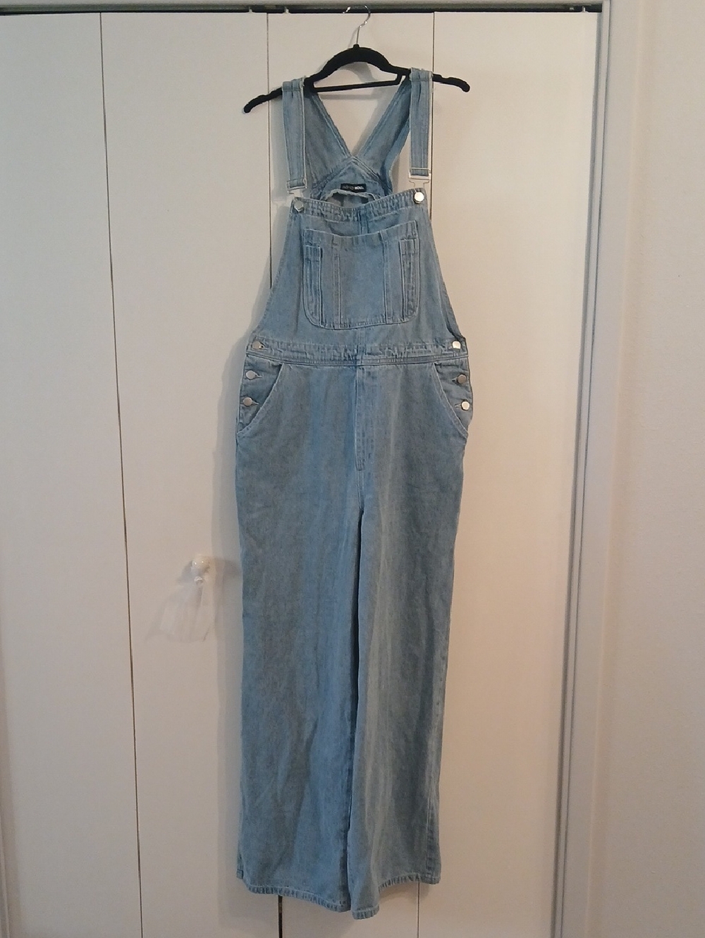 Wide Leg Denim Overalls